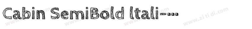 Cabin SemiBold ltali字体转换